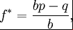 Kelly formula equation